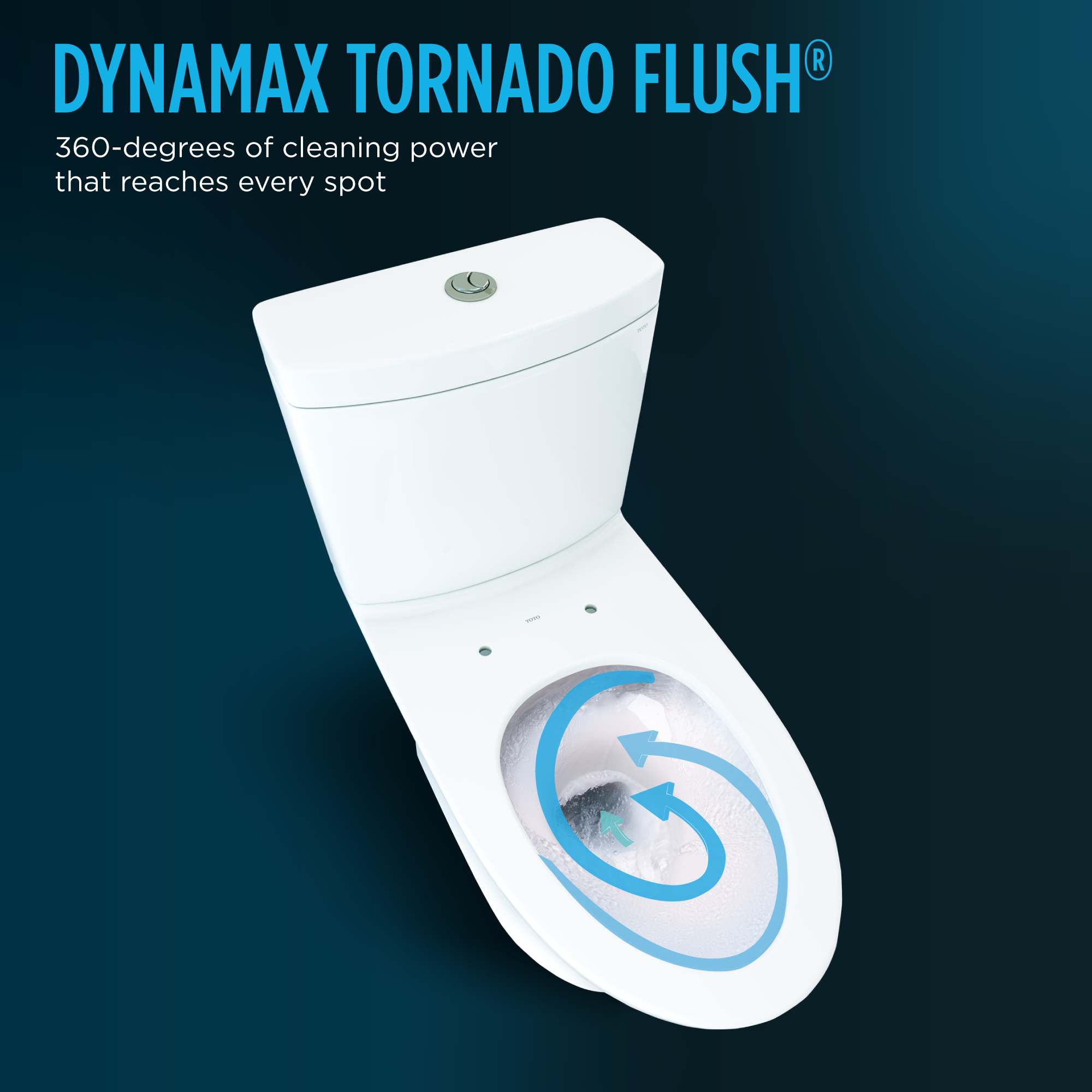 TORNADO FLUSH® for Powerful Bowl Rinsing 