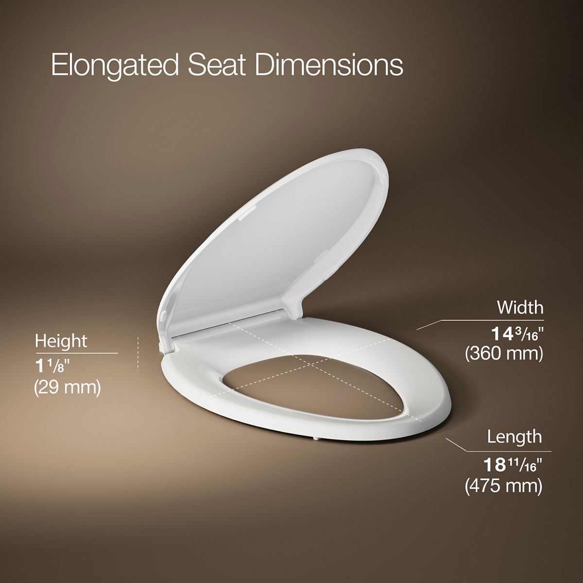 Designed to Fit Most Elongated Toilets 