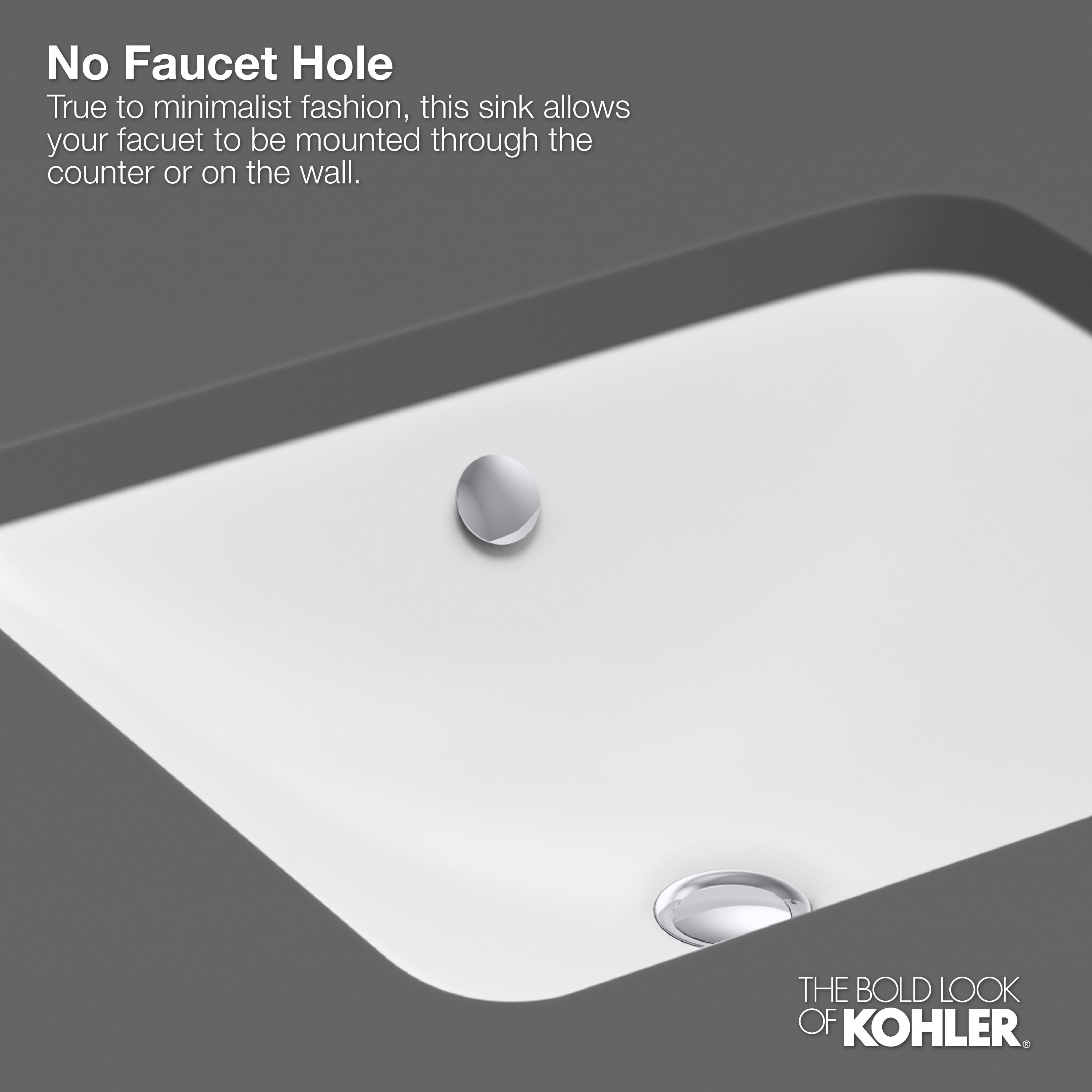 Flexible Faucet Placement for a Refined, Minimalist Design 