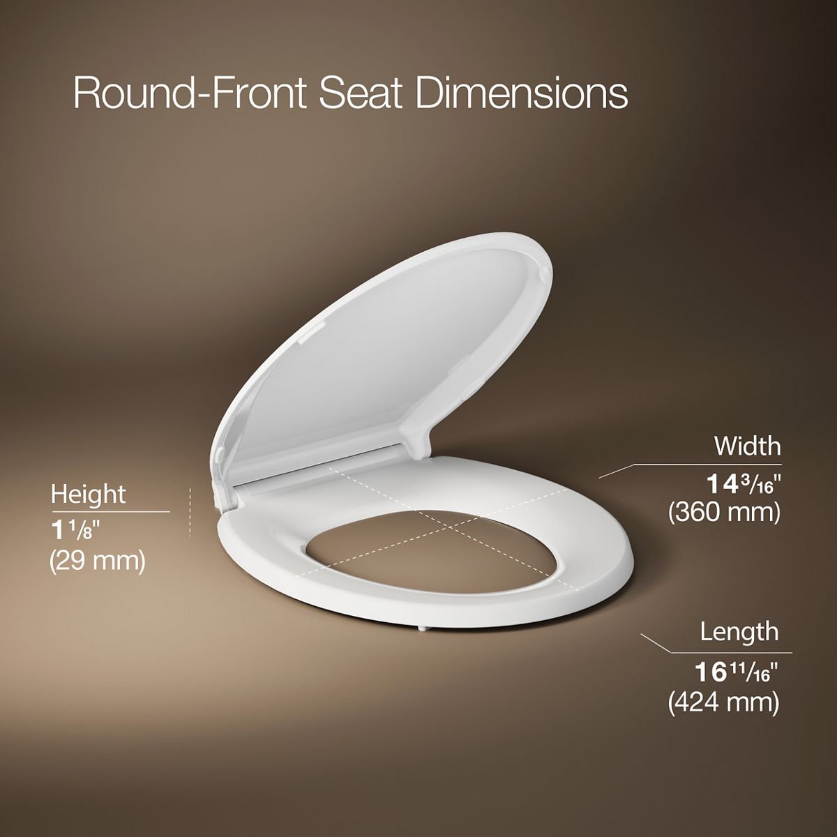 Designed to Fit Most Round-Front Toilets 