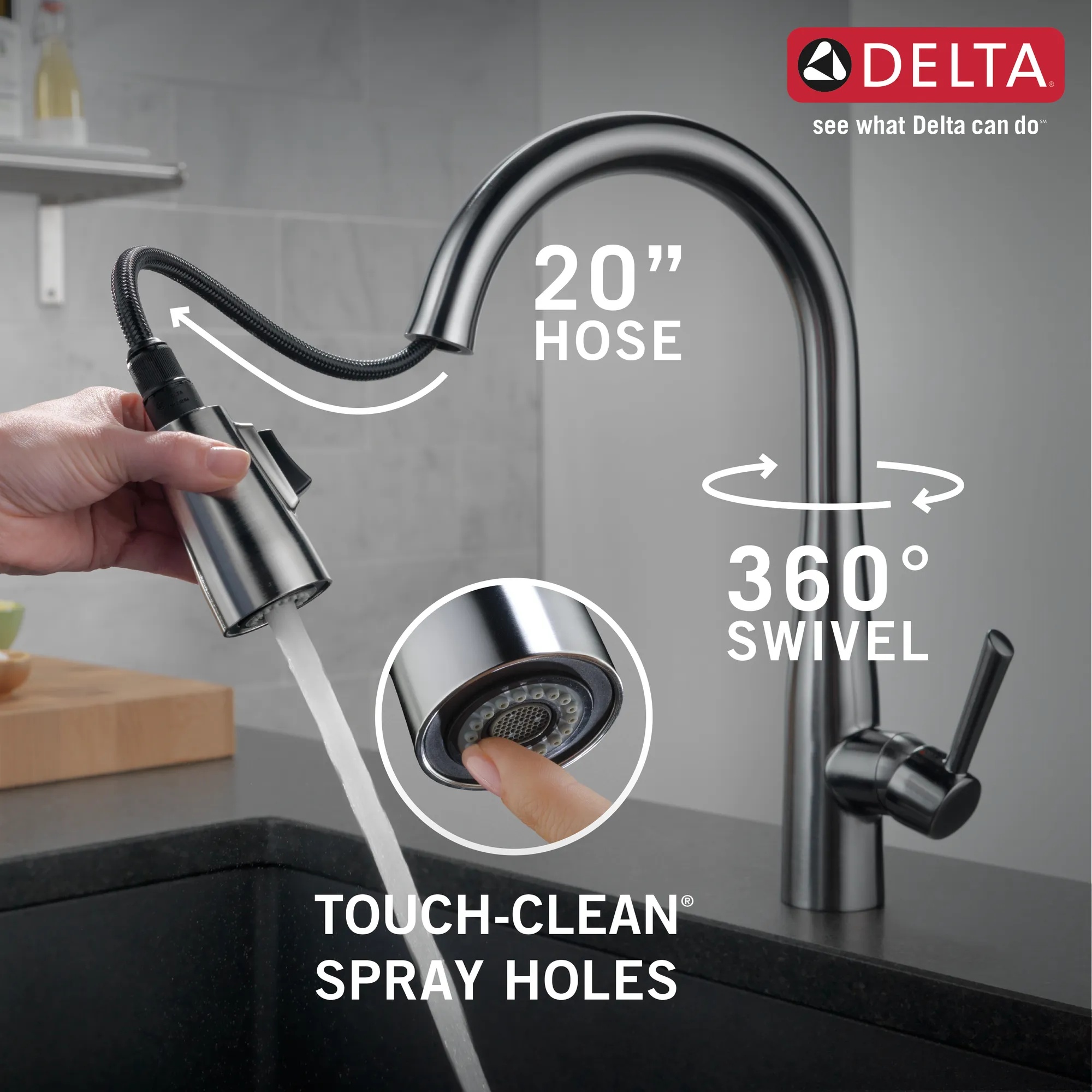 Flexible Reach and Easy-Clean Performance 