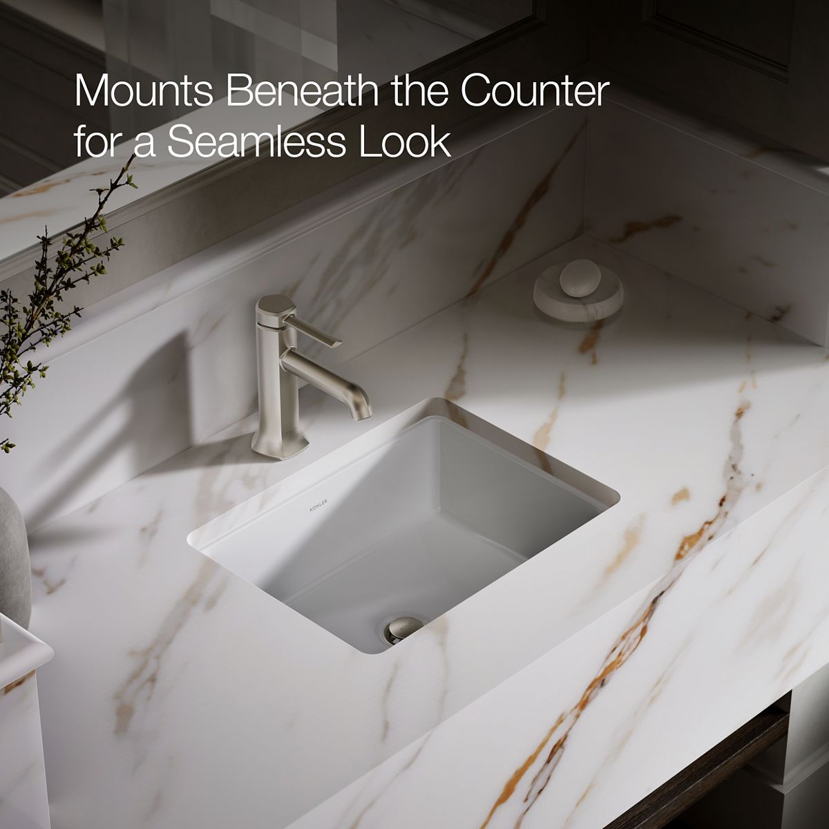 A Seamless Look from Countertop to Basin 